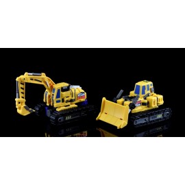 Maketoys - Giant - Set Set A - Bulldozer & Excavator - Yellow Version 