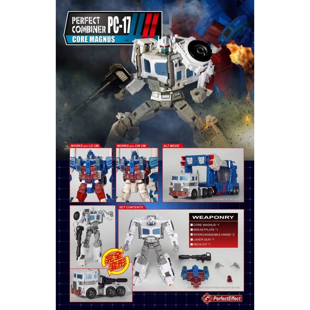 Perfect Effect PC-17 Core Magnus Upgrade For Combiner Wars Ultra Magnus