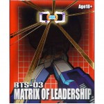 BTS-03 Optimus Prime Matrix of Leadership
