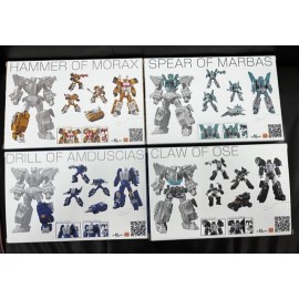 Iron Factory - IF-EX65 EX68 EX69 EX70  Giant Kaiser Combiner   Set of 4 