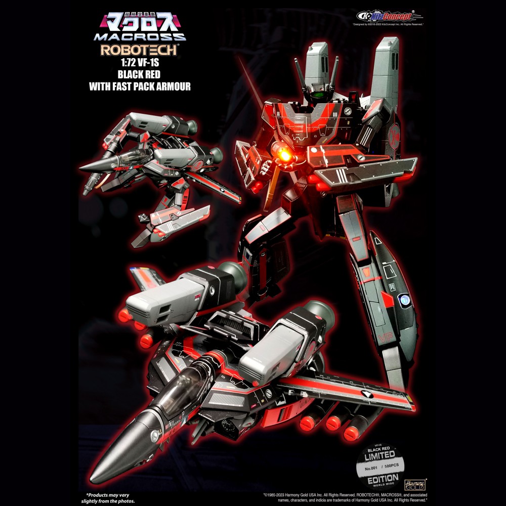 KITZ CONCEPT  Robotech Marcoss 1/72 VF-1S DARK RED WITH FAST PACK ARMOUR